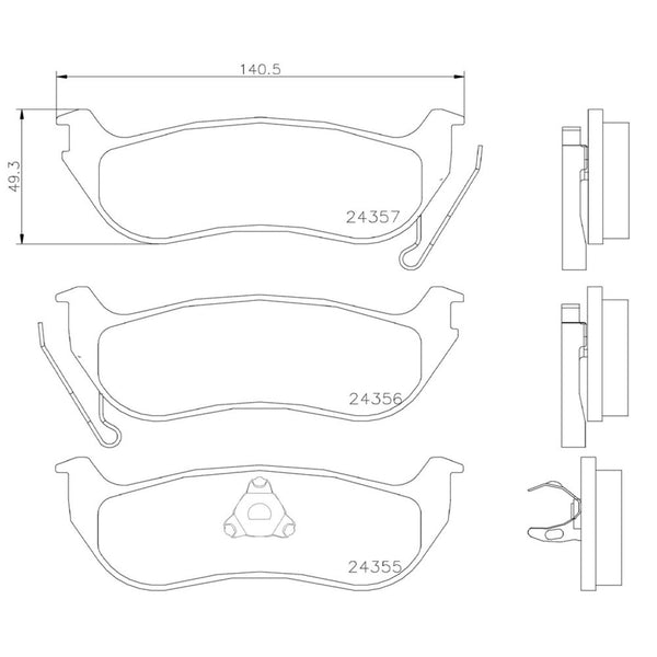 Balatas De Freno Trasera Para Jeep Liberty 2004-2007