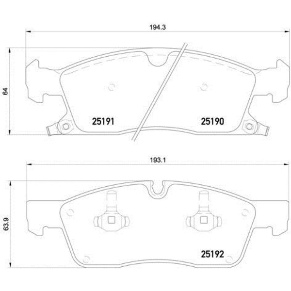 Balatas De Freno Delantera Para Jeep Grand Cherokee 2011-2021