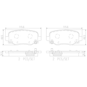 Balatas De Freno Trasera Para Jeep Cherokee 2014-2022