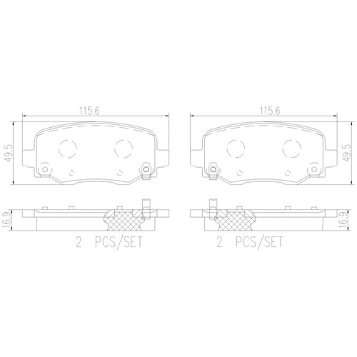 Balatas De Freno Trasera Para Jeep Cherokee 2014-2022