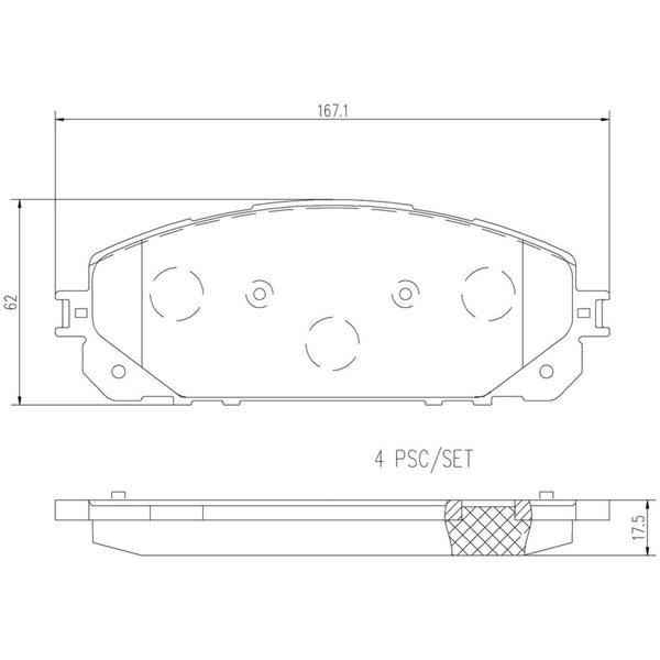 Balatas De Freno Delantera Para Jeep Cherokee 2014-2022