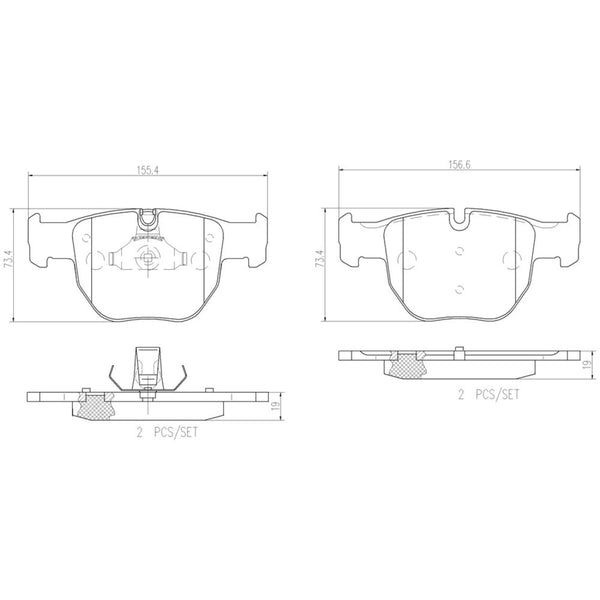 Balatas De Freno Delantera Para Land Rover Range Rover 2003-2005