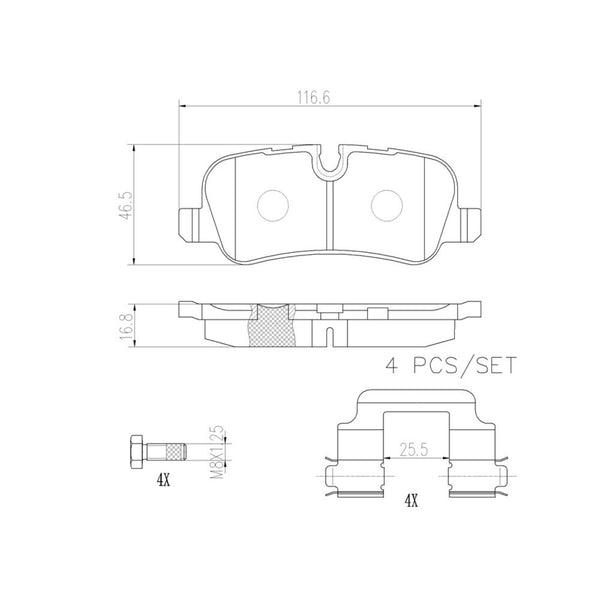 Balatas De Freno Trasera Para Land Rover Range Rover 2006-2009