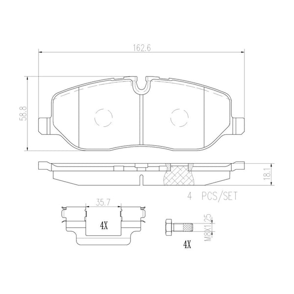 Balatas De Freno Delantera Para Land Rover Range Rover 2006-2009