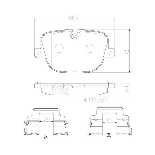 Balatas De Freno Trasera Para Land Rover Range Rover 2010-2012