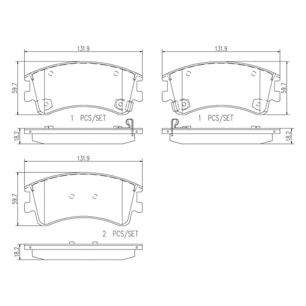 Balatas De Freno Delantera Para Mazda 6 2003-2005