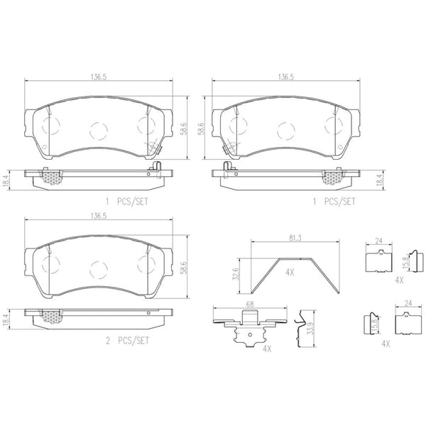 Balatas De Freno Delantera Para Ford Fusion 2006-2012