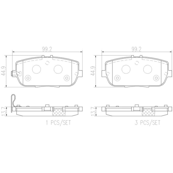 Balatas De Freno Trasera Para Mazda Mx-5 2006-2018