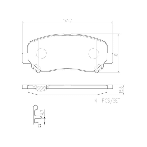 Balatas De Freno Delantera Para Mazda Cx-5 2013-2021