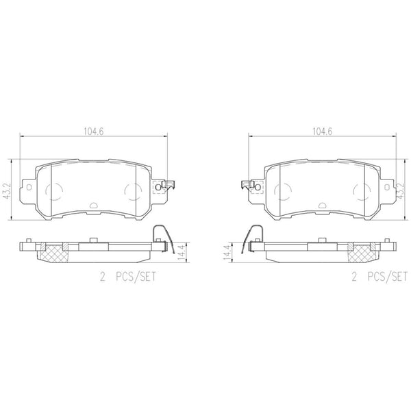 Balatas De Freno Trasera Para Mazda Cx-5 2013-2015