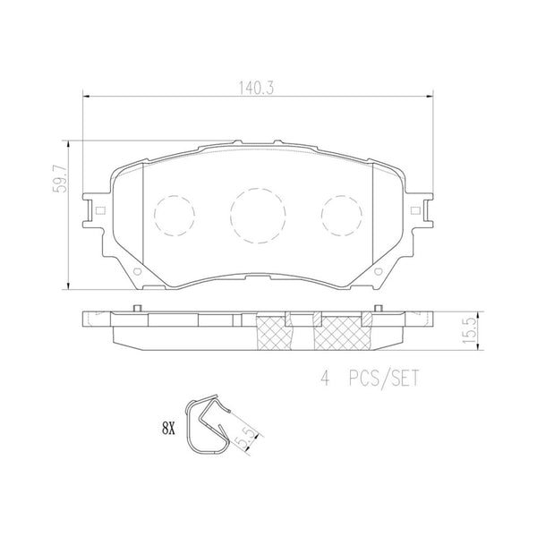 Balatas De Freno Delantera Para Mazda 6 2014-2020