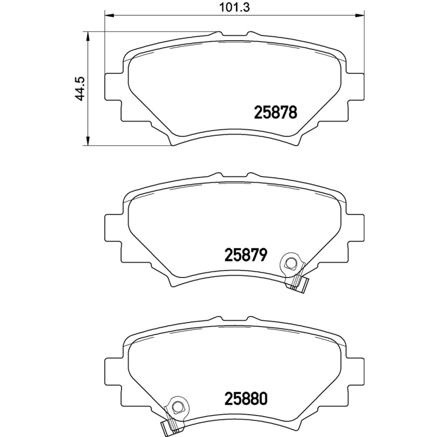 Balatas De Freno Trasera Para Mazda 3 2014-2018
