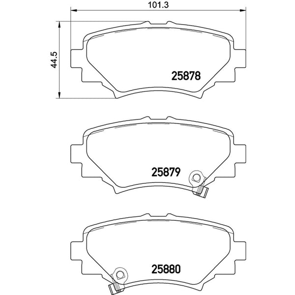 Balatas De Freno Trasera Para Mazda 3 2014-2018