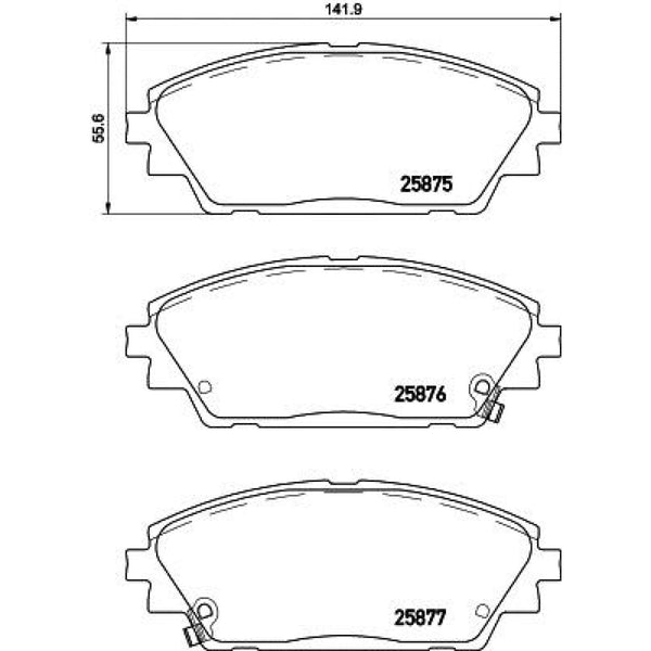 Balatas De Freno Delantera Para Mazda 3 2014-2018