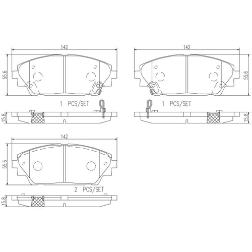 Balatas De Freno Delantera Para Mazda 3 2014-2018