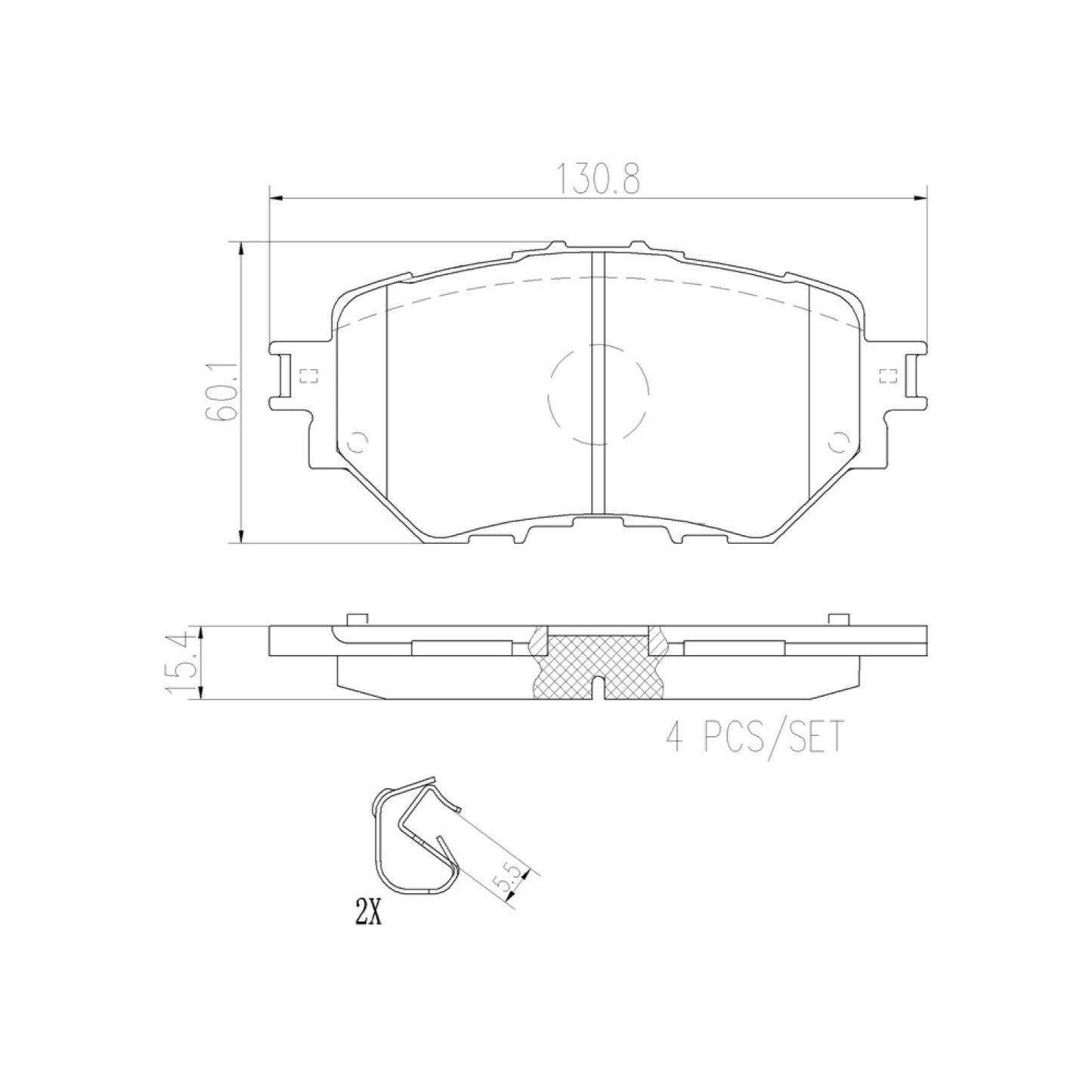 Balatas De Freno Delantera Para Mazda 3 2014-2018