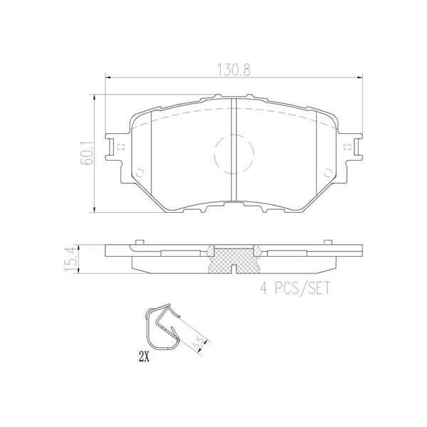 Balatas De Freno Delantera Para Mazda 3 2014-2018