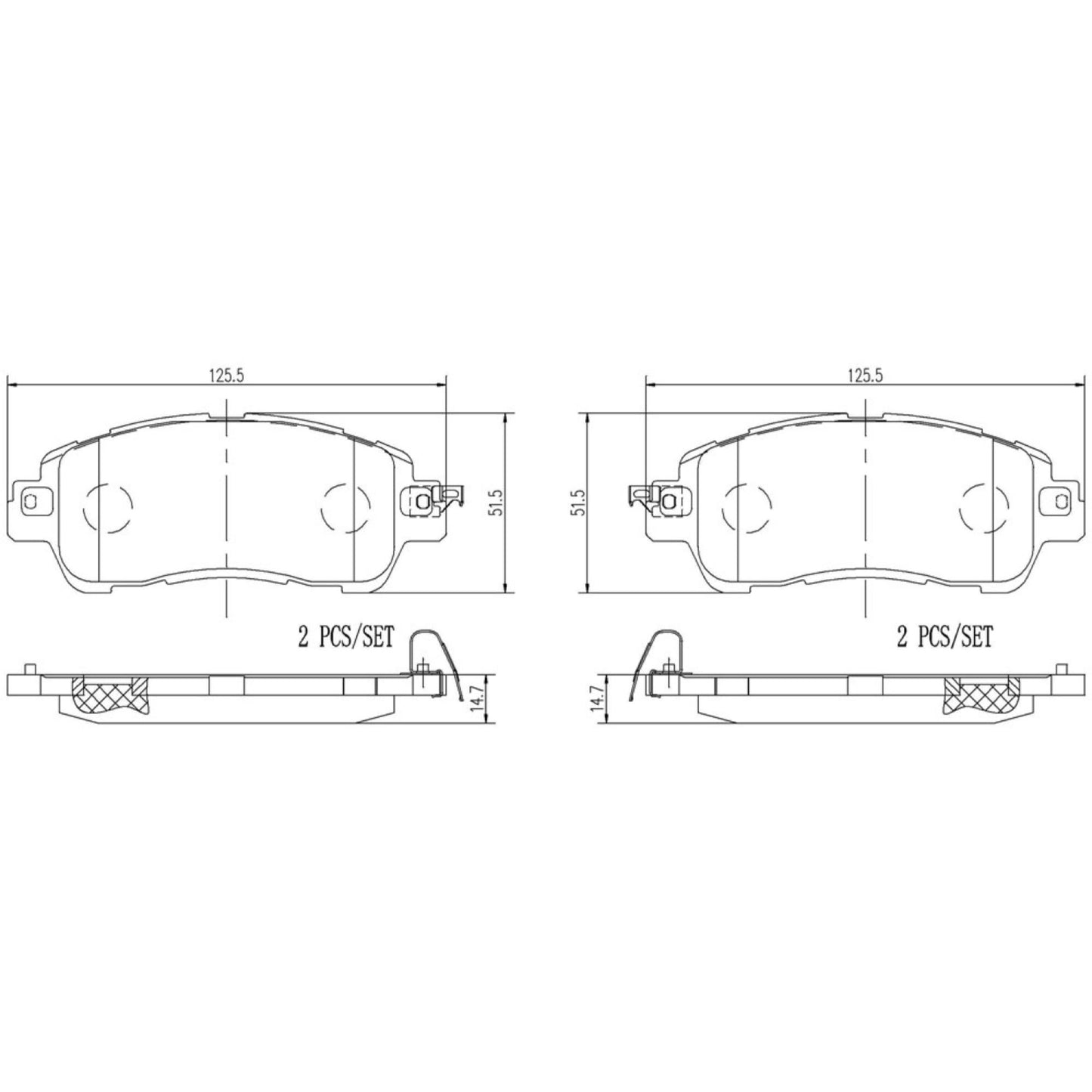 Balatas De Freno Delantera Para Mazda 2 2016-2021