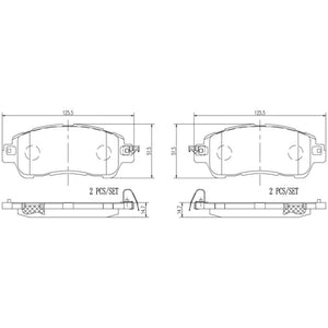 Balatas De Freno Delantera Para Mazda 2 2016-2021