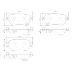 Balatas De Freno Trasera Para Mazda 6 2016-2020