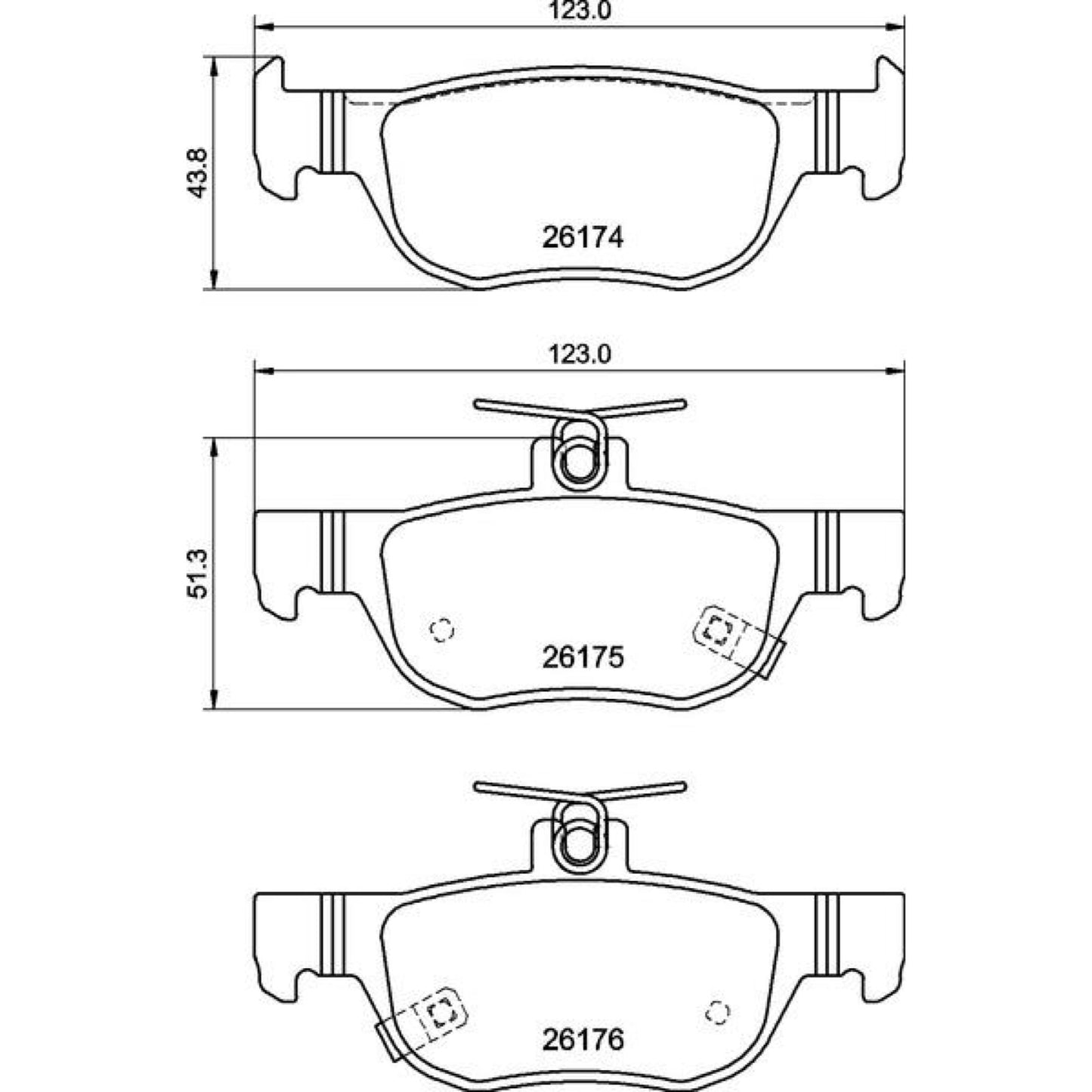 Balatas De Freno Trasera Para Mazda 3 2019-2023
