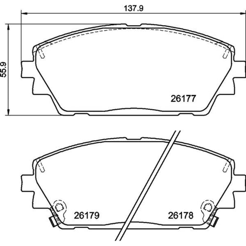 Balatas De Freno Delantera Para Mazda 3 2019-2023