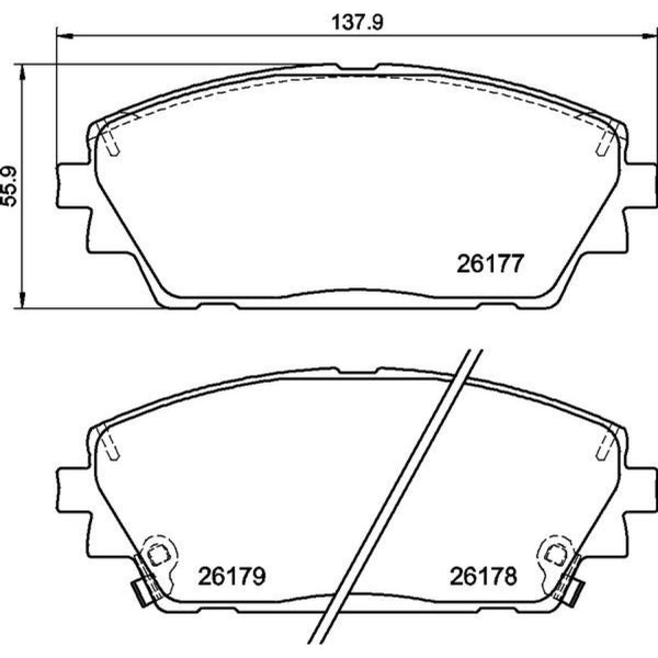 Balatas De Freno Delantera Para Mazda 3 2019-2023
