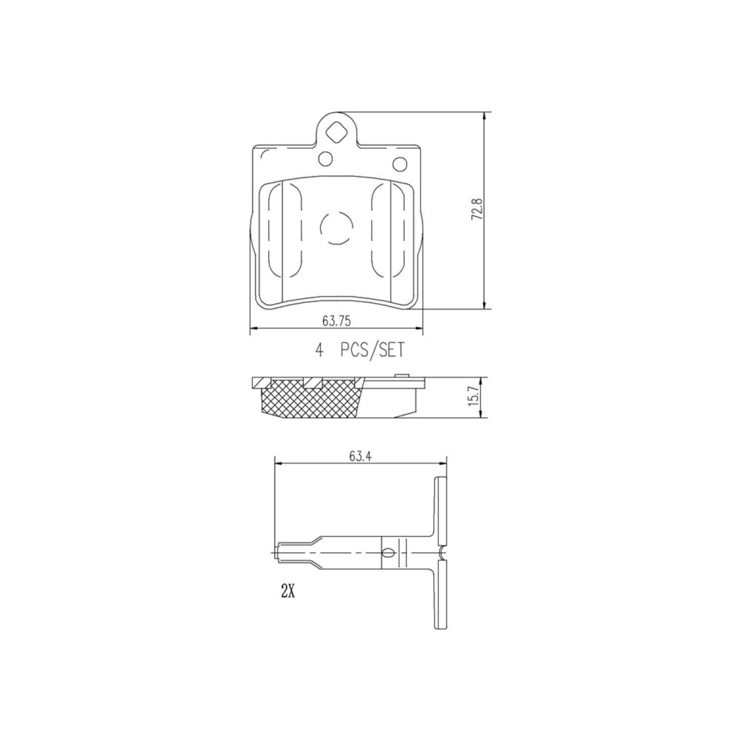Balatas De Freno Trasera Para Mercedes-Benz Slk230 1998-2000