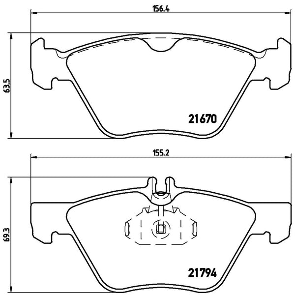 Balatas De Freno Delantera Para Mercedes-Benz Clk320 1998-2003