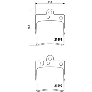 Balatas De Freno Trasera Para Mercedes-Benz C230 2003-2007