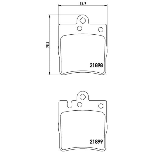 Balatas De Freno Trasera Para Mercedes-Benz C230 2003-2007