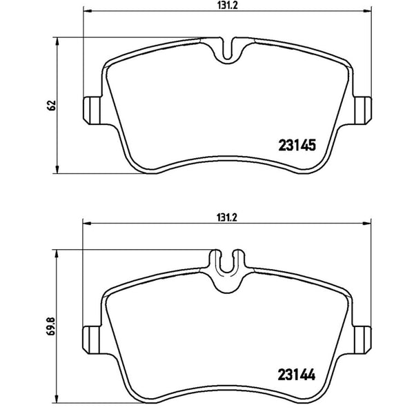 Balatas De Freno Delantera Para Mercedes-Benz Clk320 2004-2005