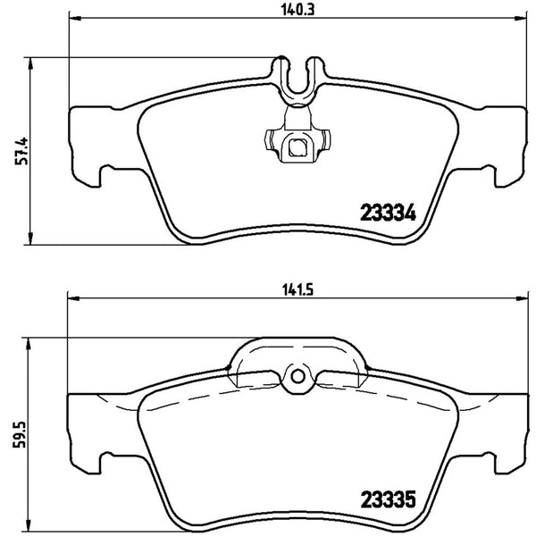 Balatas De Freno Trasera Para Mercedes-Benz Cl500 2003-2006