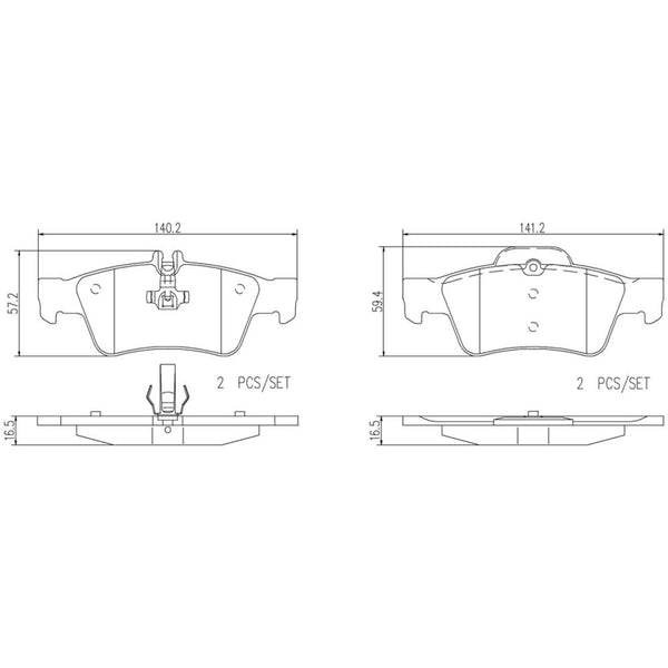 Balatas De Freno Trasera Para Mercedes-Benz Cl500 2003-2006