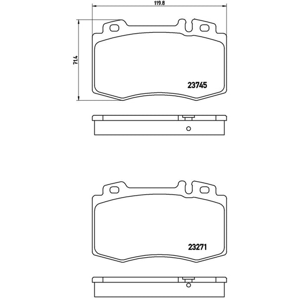 Balatas De Freno Delantera Para Mercedes-Benz C32 Amg 2002-2004