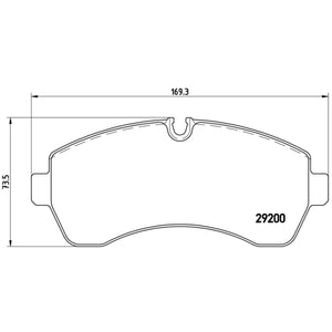 Balatas De Freno Delantera Para Mercedes-Benz Sprinter 2007-2019