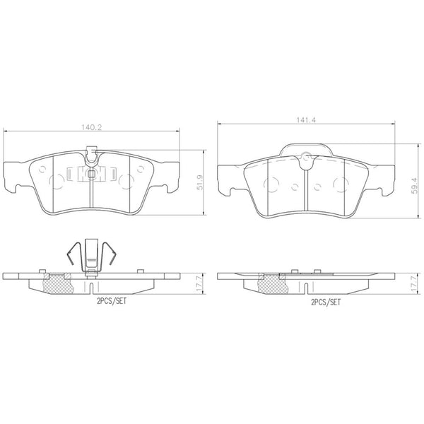 Balatas De Freno Trasera Para Mercedes-Benz G55 Amg 2005-2011