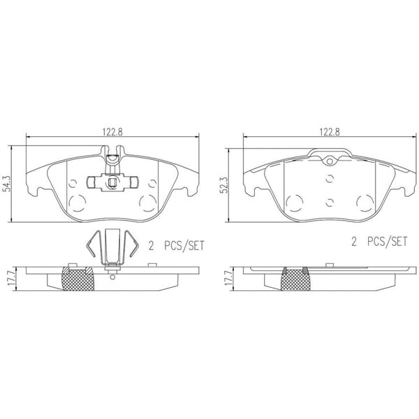 Balatas De Freno Trasera Para Mercedes-Benz C300 2008-2014
