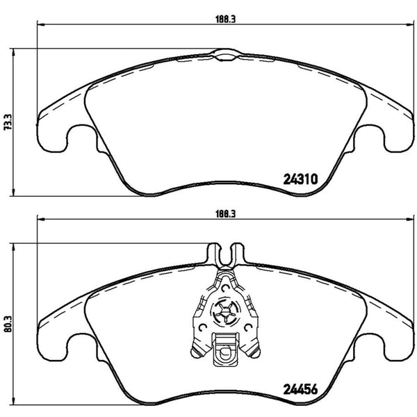 Balatas De Freno Delantera Para Mercedes-Benz C350 2008-2015