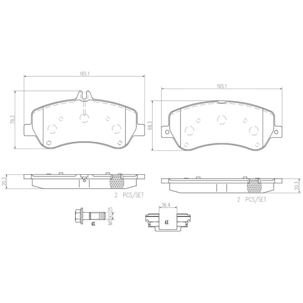 Balatas De Freno Delantera Para Mercedes-Benz Glk350 2013-2014
