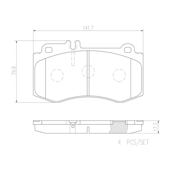 Balatas De Freno Delantera Para Mercedes-Benz E500 2009-2017