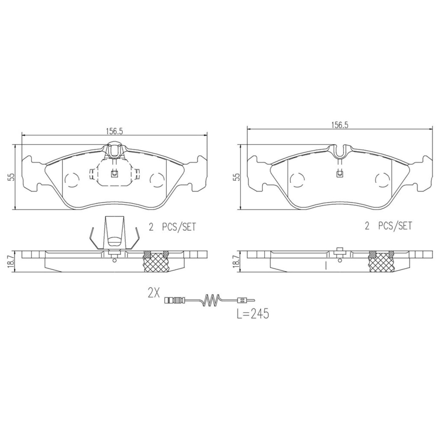 Balatas De Freno Trasera Para Mercedes-Benz Sprinter 2006-2006