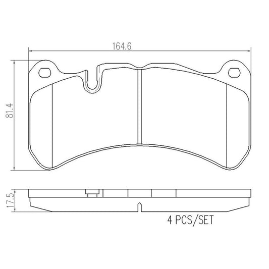 Balatas De Freno Delantera / Trasera Para Mercedes-Benz Clk55 Amg 2005-2006