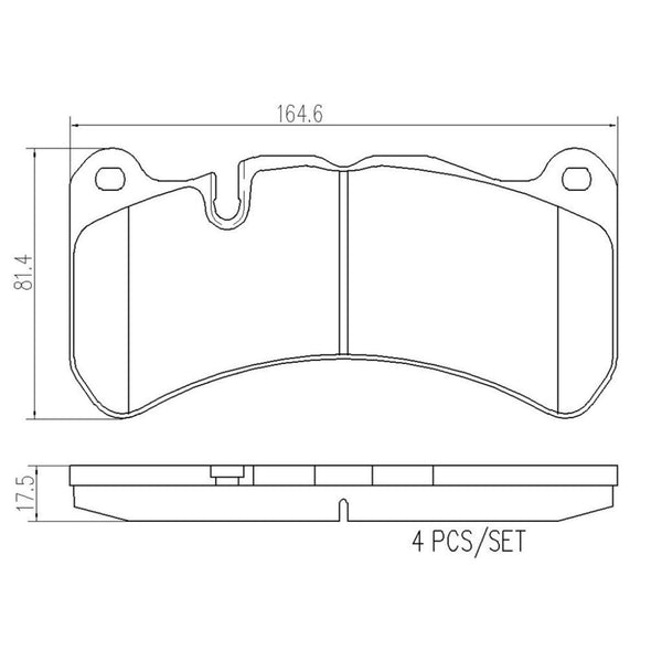 Balatas De Freno Delantera / Trasera Para Mercedes-Benz Clk55 Amg 2005-2006