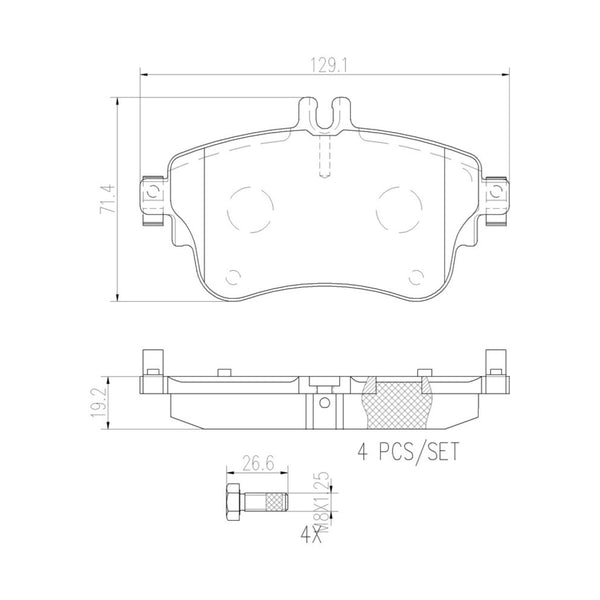 Balatas De Freno Delantera Para Mercedes-Benz B180 2012-2015