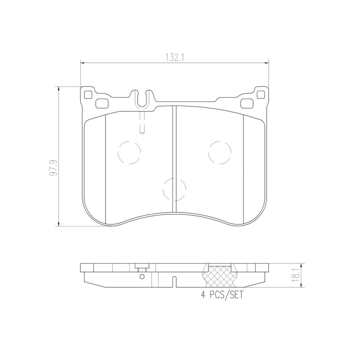 Balatas De Freno Delantera Para Mercedes-Benz Sl550 2013-2015