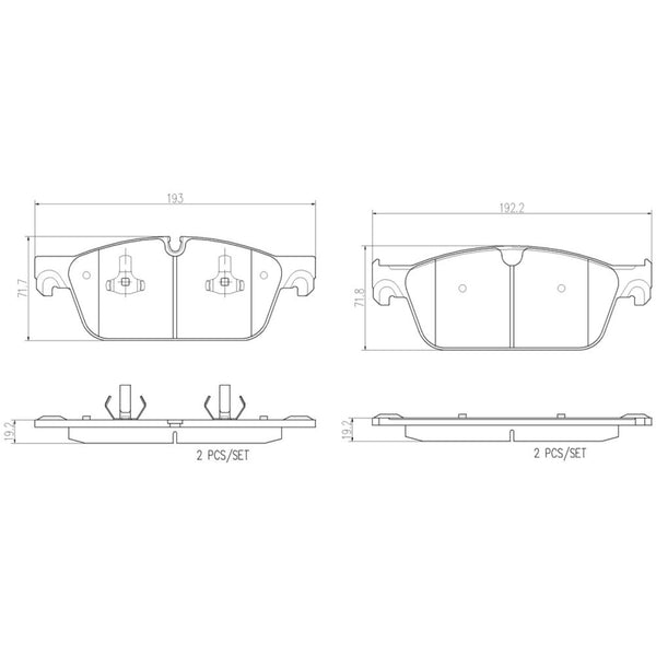 Balatas De Freno Delantera Para Mercedes-Benz Ml350 2010-2015