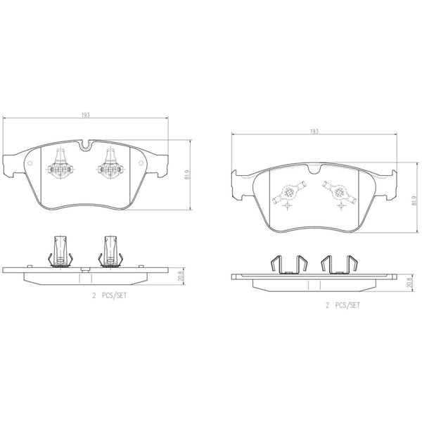 Balatas De Freno Delantera Para Mercedes-Benz Ml63 Amg 2007-2011