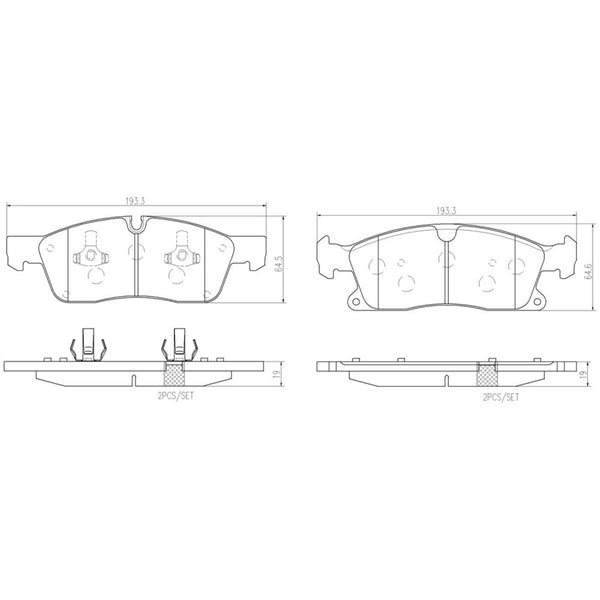 Balatas De Freno Delantera Para Mercedes-Benz Ml350 2010-2015