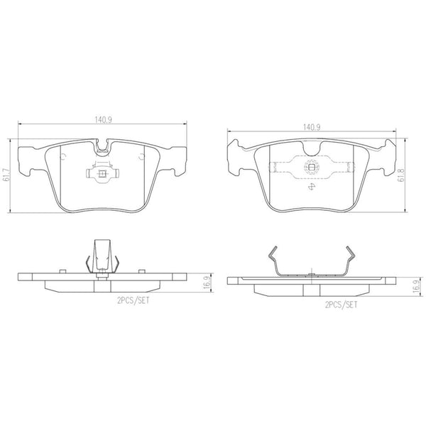 Balatas De Freno Trasera Para Mercedes-Benz Ml63 Amg 2007-2011